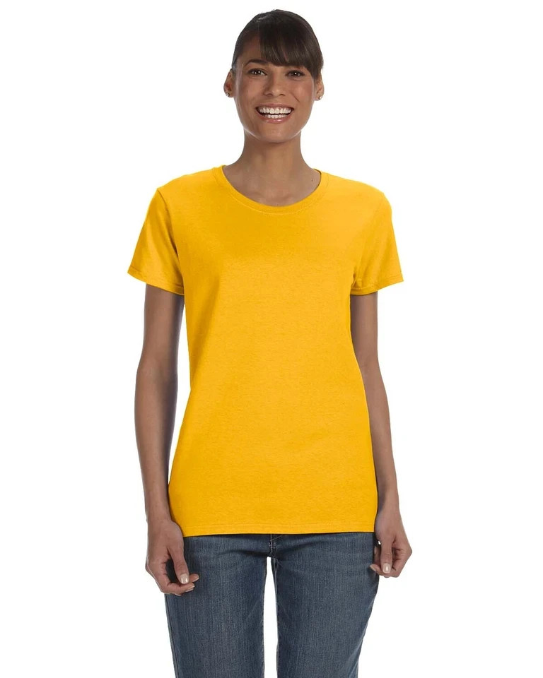 Gildan G500L Women’s Heavy Cotton Short Sleeve Crew Neck Plain Stylish T-Shirt