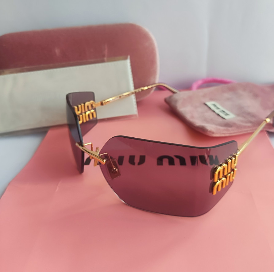 AUTHENTC Miu Miu Women Sunglasses MU 54YS Gold Light Purple 5AK-30B 80-14-110