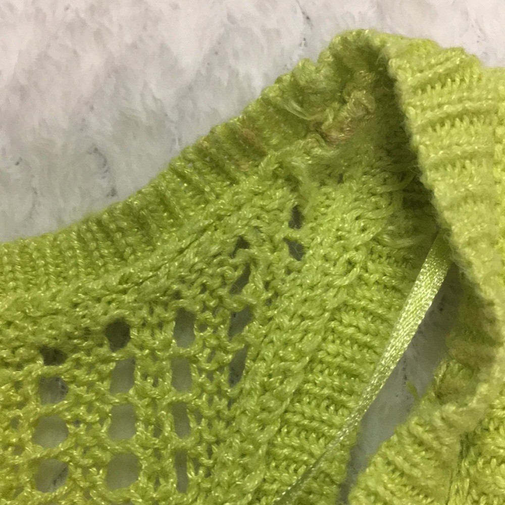 a.n.a Crochet Knit Tank Top – size XSmall Green Women’s Beach Bohemian Casual