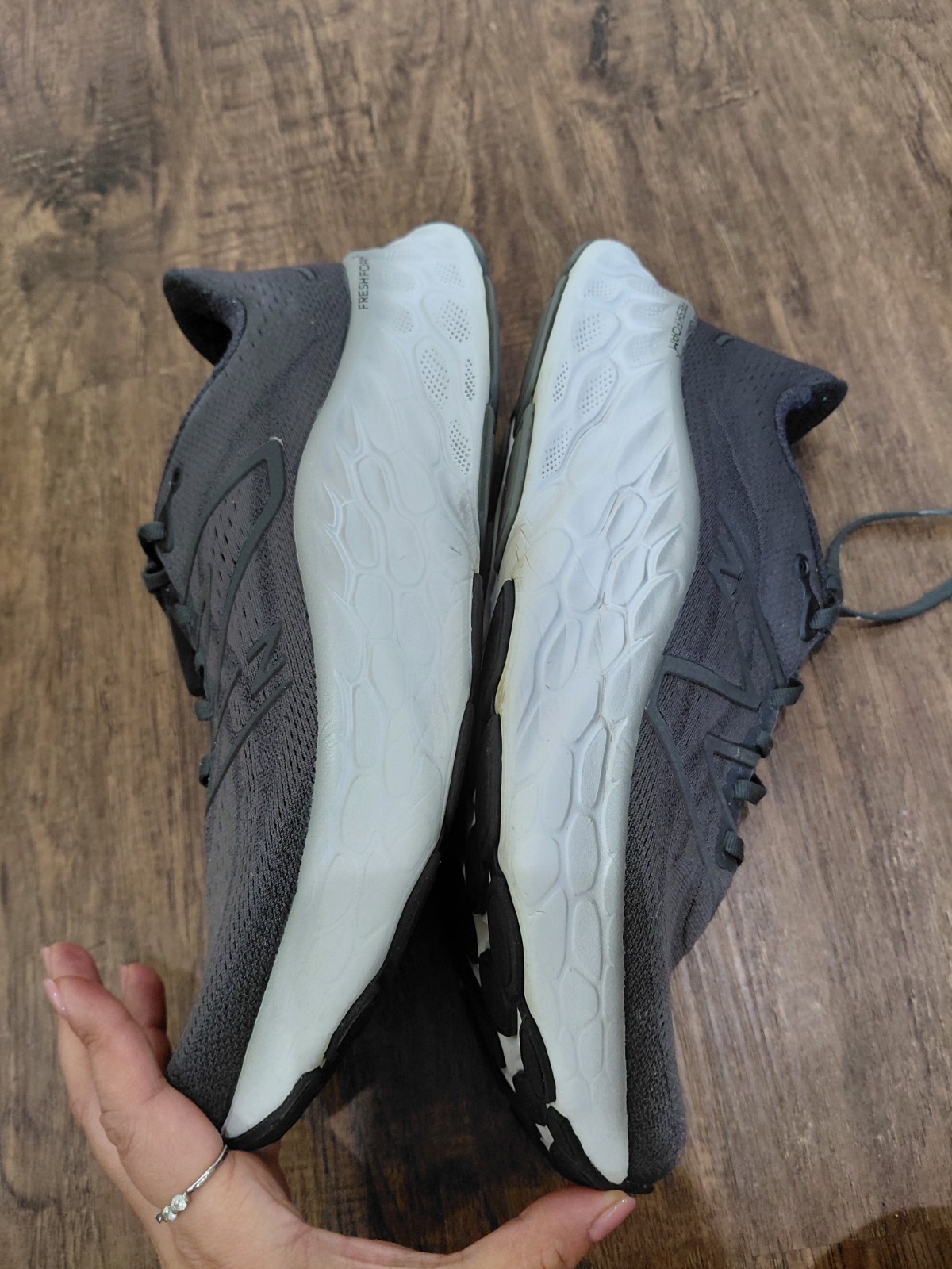 Size 11 4E – New Balance Fresh Foam X More v4 Gray Phantom Sneakers Shoes