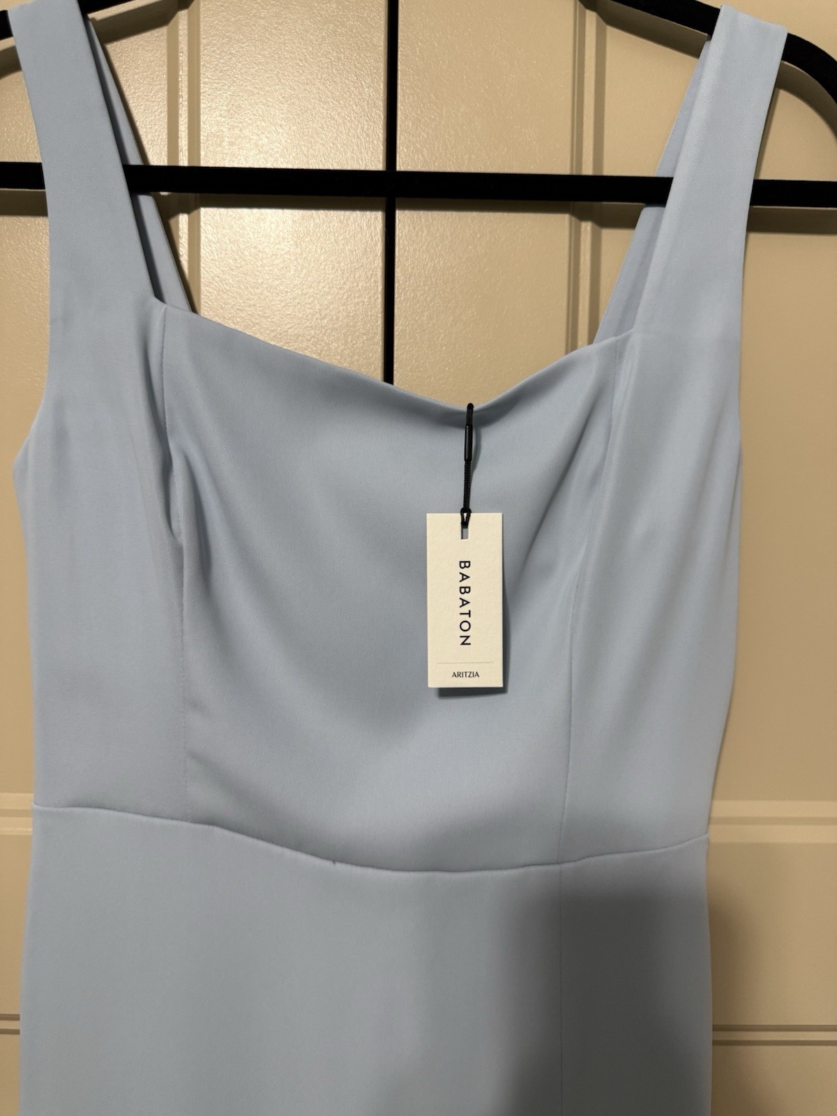 Babaton ’90s Slit Satin Midi Dress from Aritzia in Dew Blue Size 6