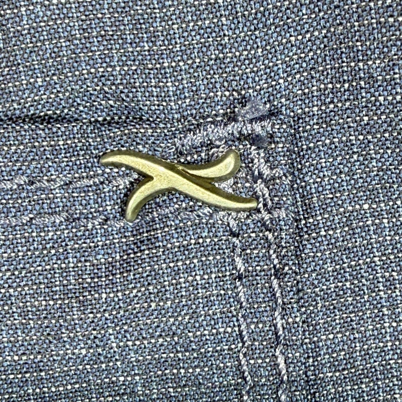 Brax Cooper Fancy Trousers Mens 35×30 Blue Virgin Wool Regular Fit Five Pocket