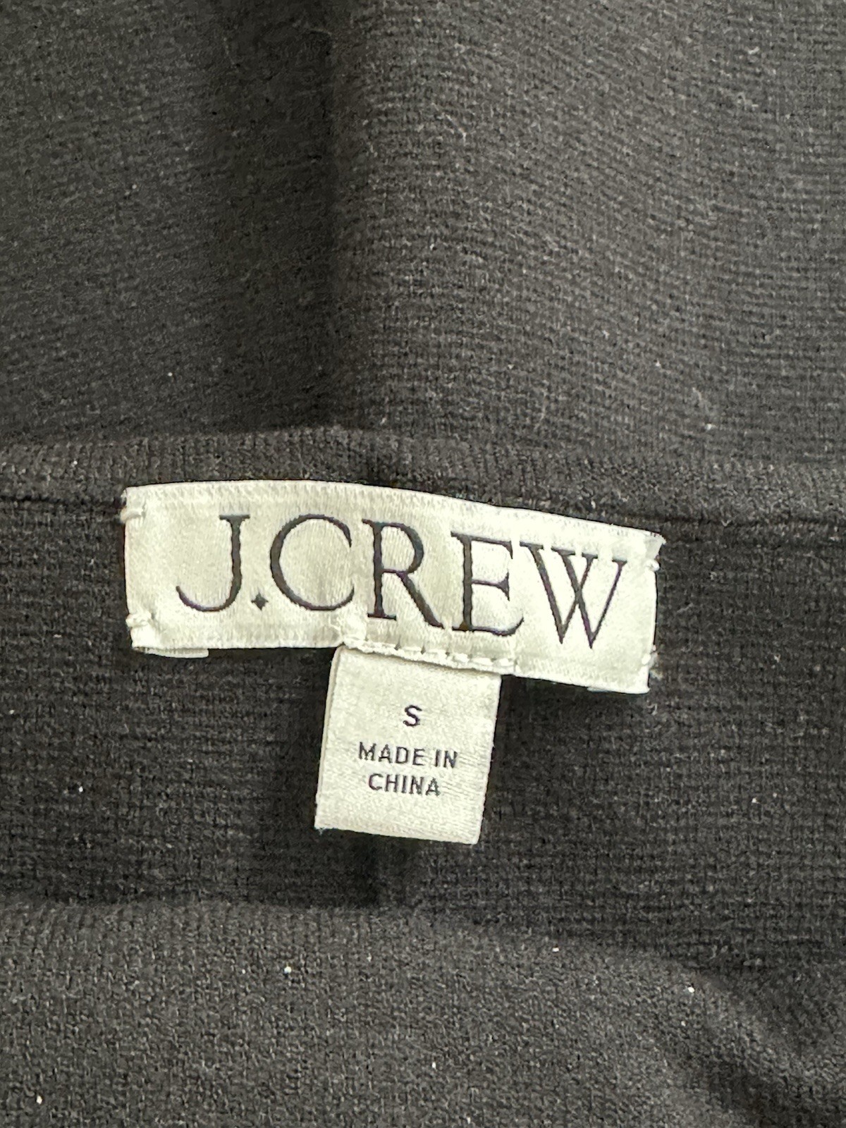 J.CREW Women’s Black Solid Knit Pencil Skirt Size 2 Knee Length Zip Closure