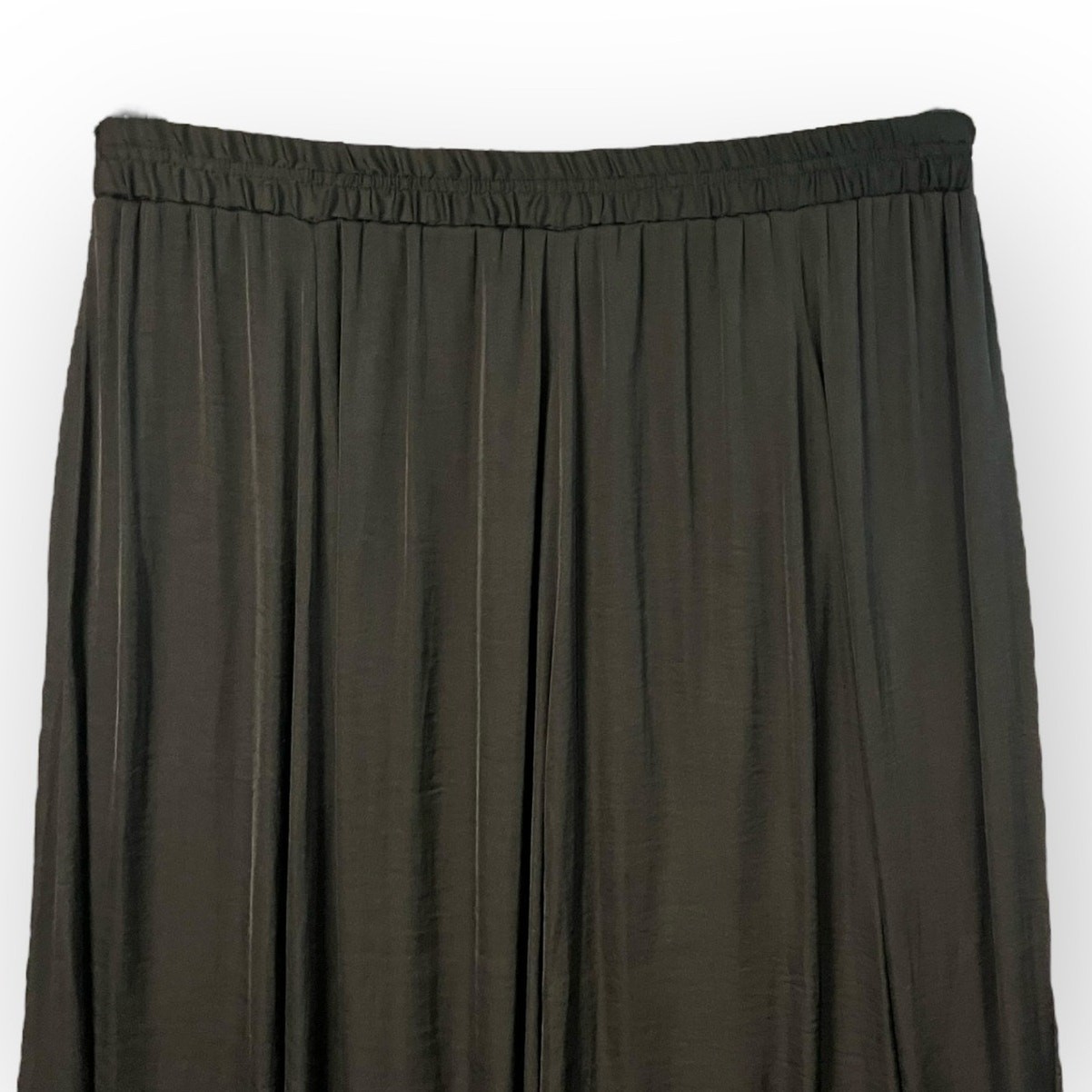 Covington Women’s Black Pull-On Elastic Waist Lightweight Flowy Midi Skirt SZ L