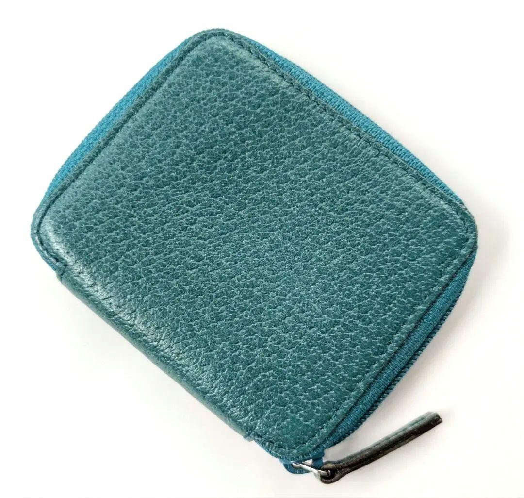GUCCI Coin Case Coin Purse Emerald Green Teal Blue Green