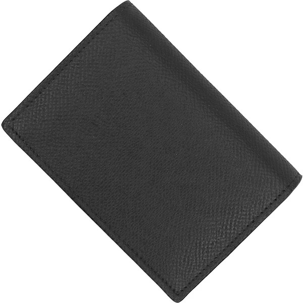 New Auth DUNHILL Business Card case Holder CADOGAN Leather Black Navy Blue Men