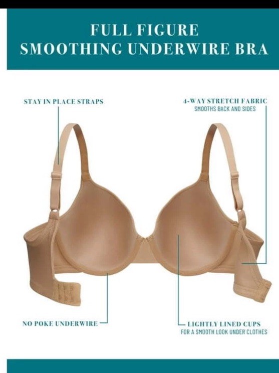 Vanity Fair Radiant Collection Women’s Full Figure Underwire Bra Size 42C