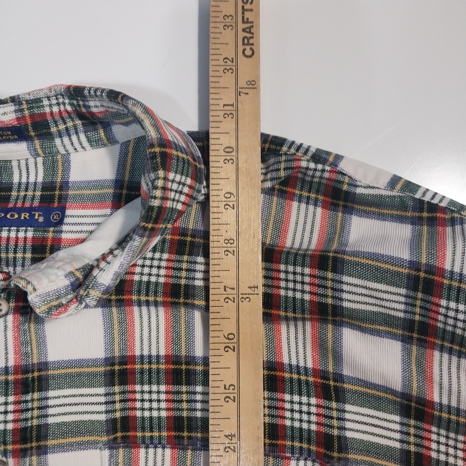 Vintage NORSPORT Shirt Mens XL Button-Down Multi-Color Long Sleeve Plaid