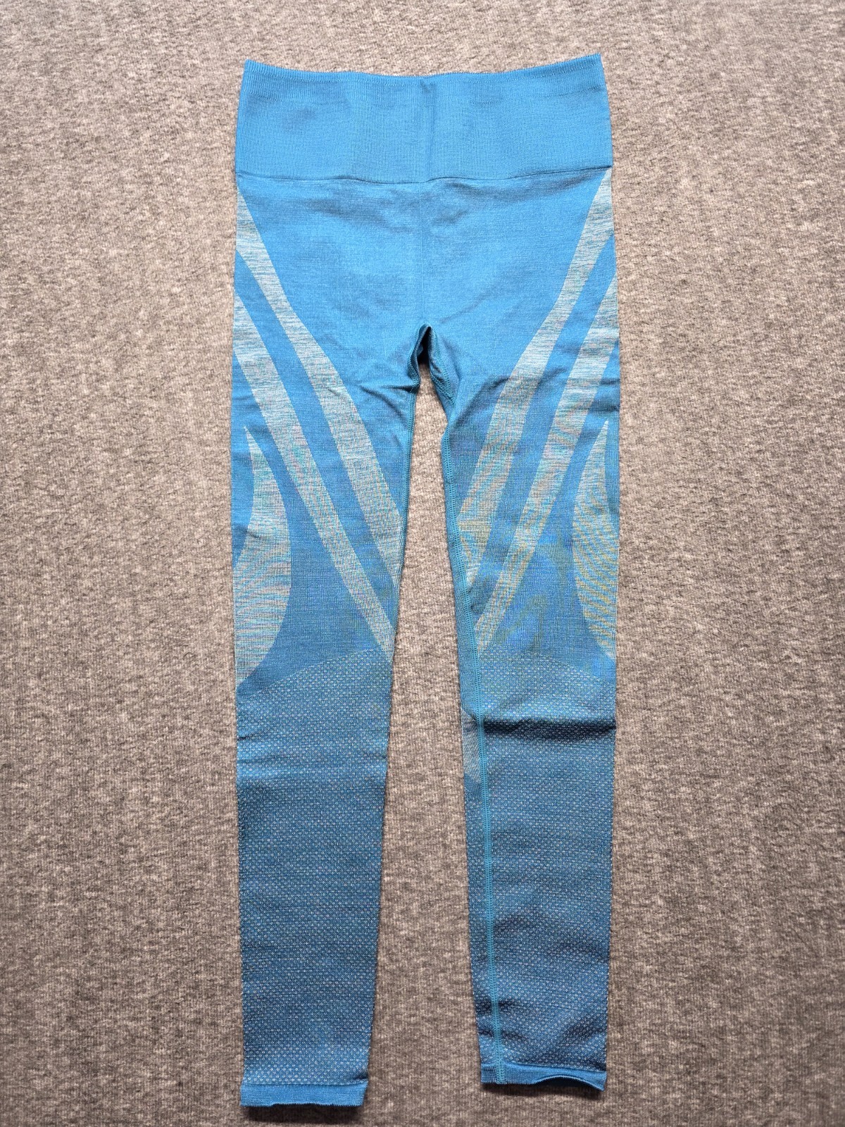 Fabletics Womens High Waisted Seamless Dot Tight Leggings Small Teal Blue