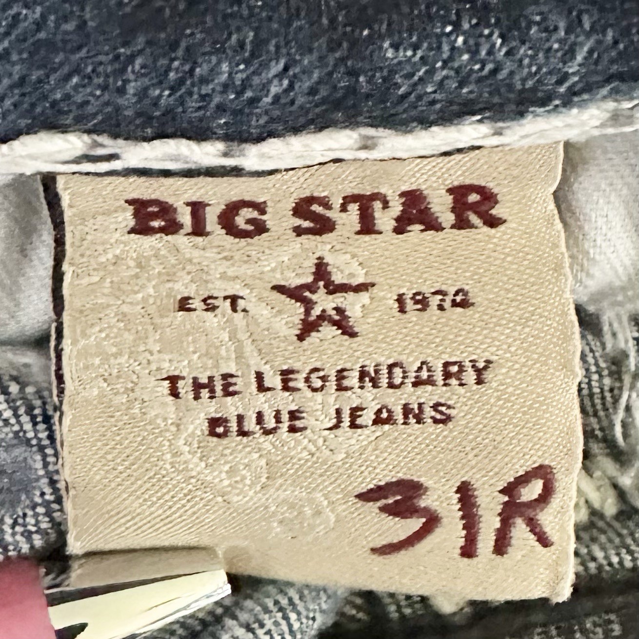 Big Star Miki Bootcut Jeans Dark Wash Contrast Stitch Womens Size 31R Midrise