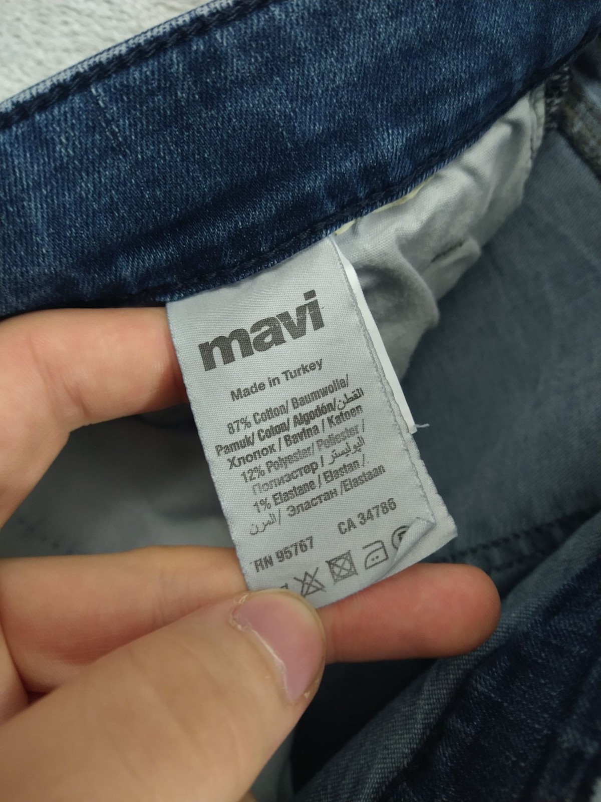 Mavi Jeans Mens 32×32 Blue Denim Slim Straight Leg Medium Wash Stretch Mid Rise