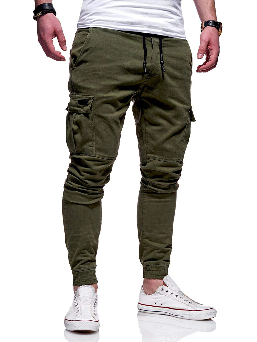 Men’s Casual Joggers Pants Sweatpants Cargo Combat Loose Sport Workout Trousers