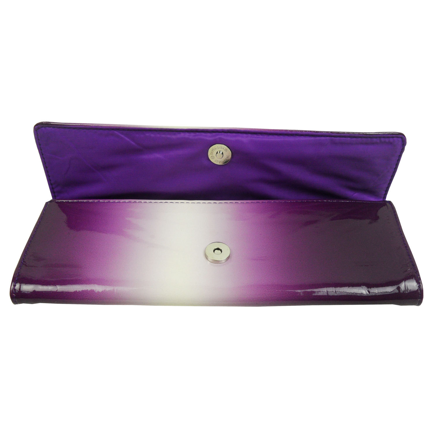 Synthetic Leather PU Pouch Clutch Party Bag Purse Girl Women 2 Tone Color