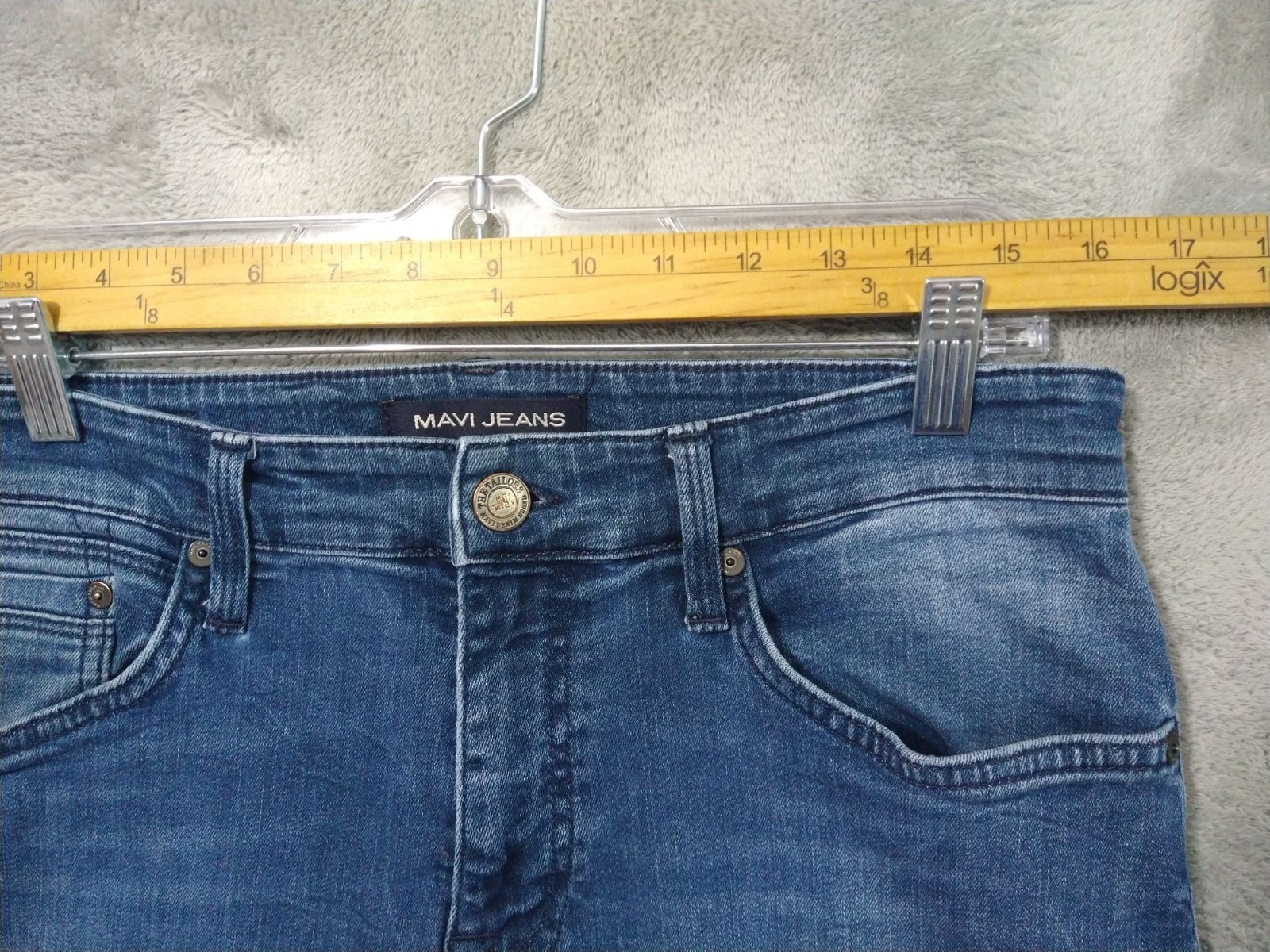 Mavi Jeans Mens 32×32 Blue Denim Slim Straight Leg Medium Wash Stretch Mid Rise