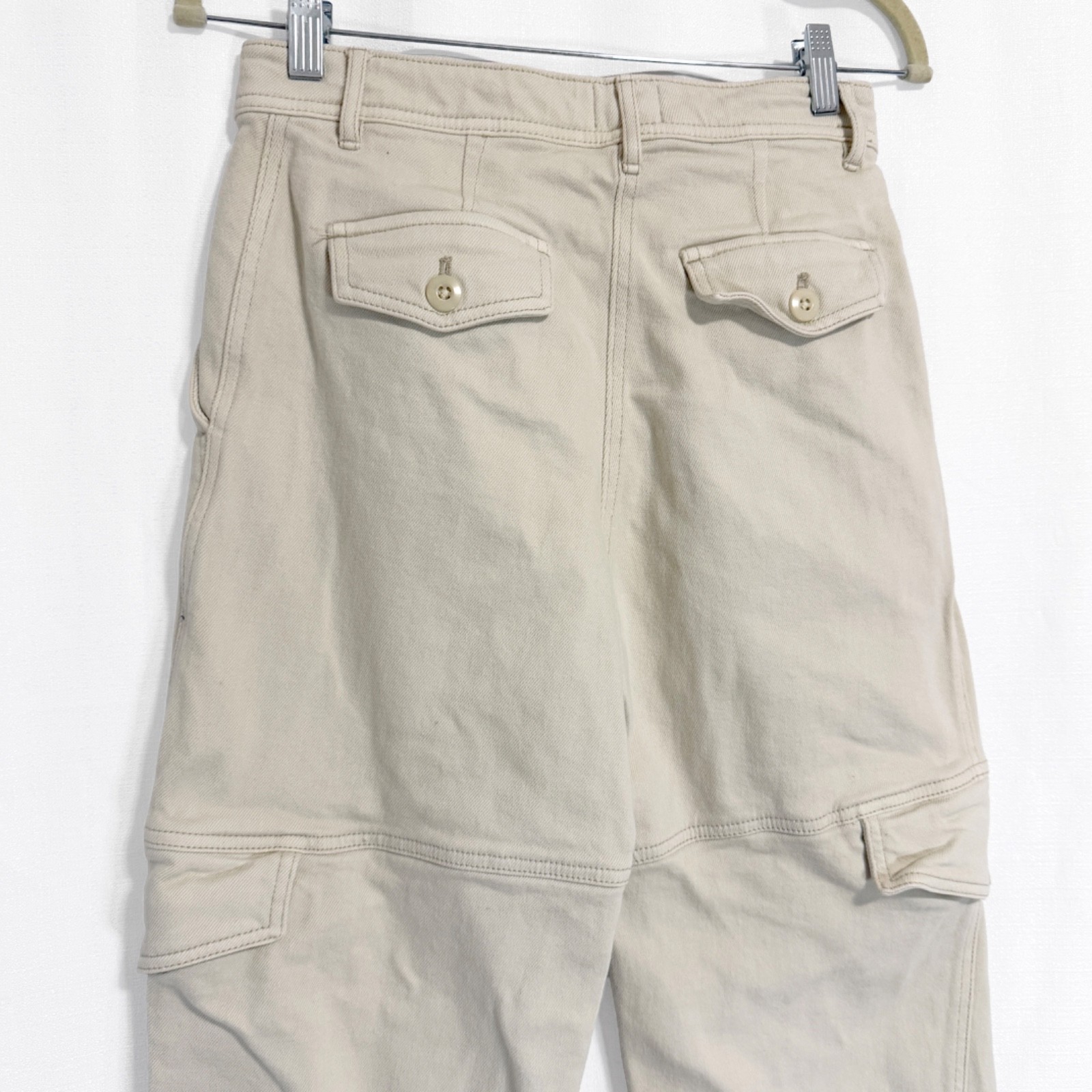 Aritzia Wilfred Free High Rise Straight Leg Khaki Cargo Pants Size 4