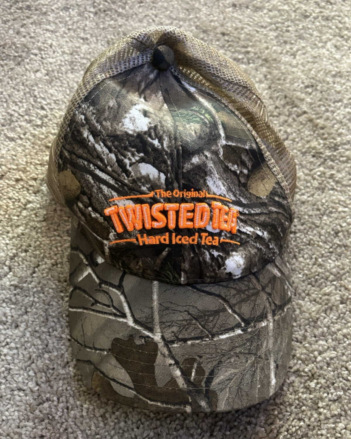 Twisted Tea Camo Trucker Hat Mens One Size Adjustable Mesh Back Multicolor