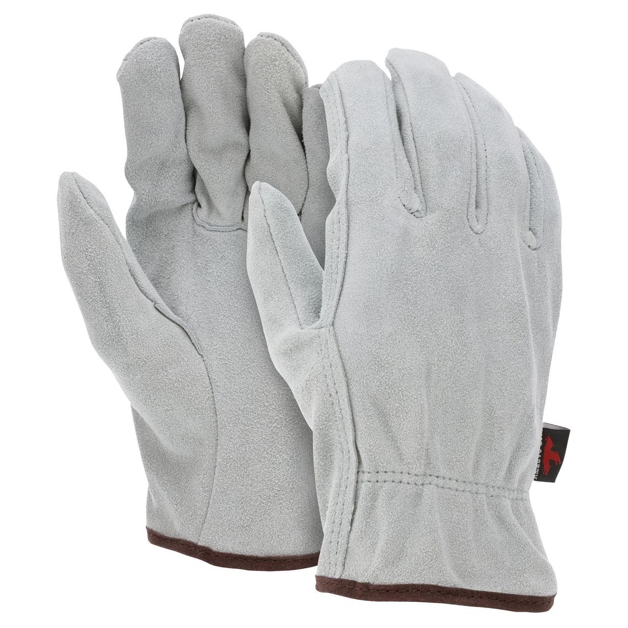 12 PAIR Durable Leather Drivers Construction Farming Roping Work Gloves SMALL