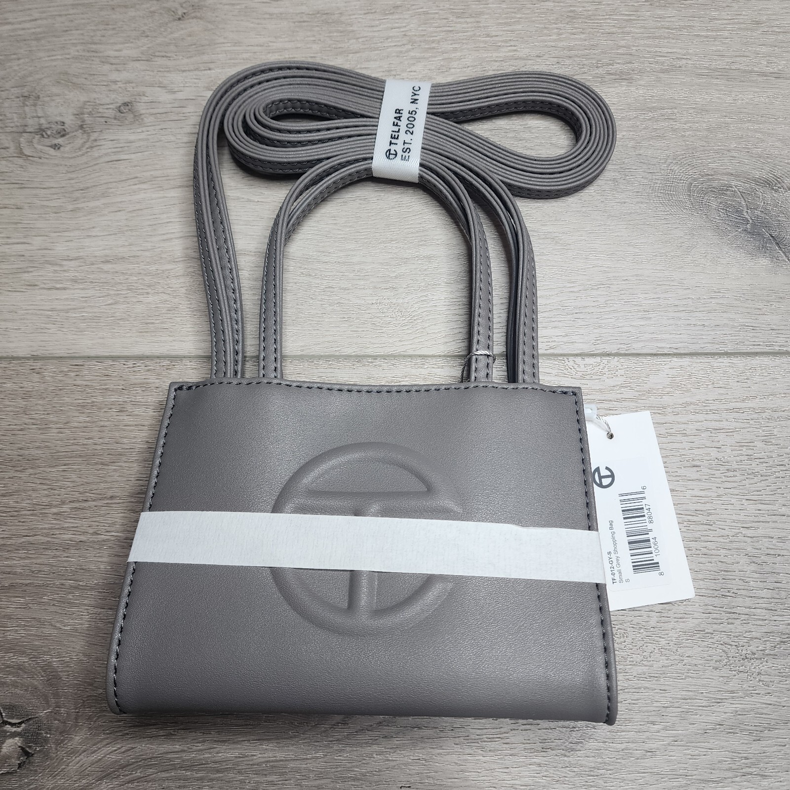 New Telfar Small Shopping Bag – Grey – 100% Genuine Vegan Leather TF-012-GY-S