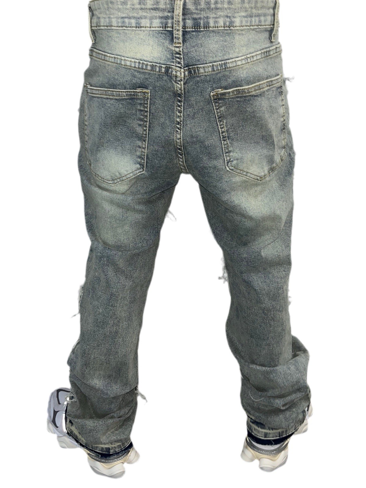 Men’s Wash Distressed Straight Leg slim Fit