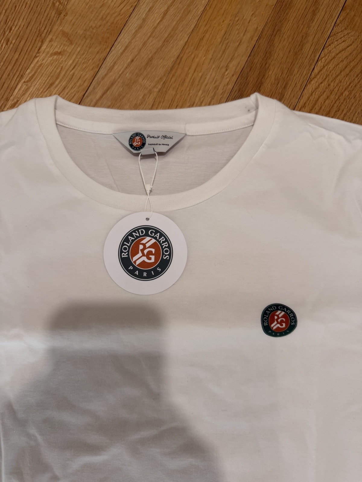 NEW! Roland Garros 2024 Official Poster T-Shirt (White L) (Fits Like USA Medium)