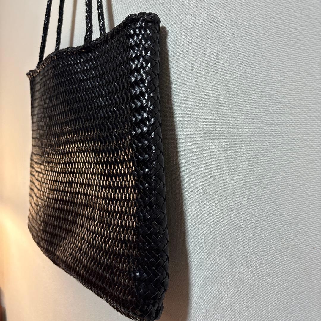 Dragon Diffusion leather mesh tote black shoulder bag