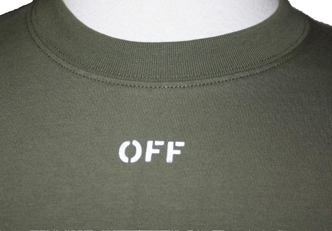 NEW Off-White Moss Stamp Skate Logo Crewneck Made in Portugal Sz L NWT $425