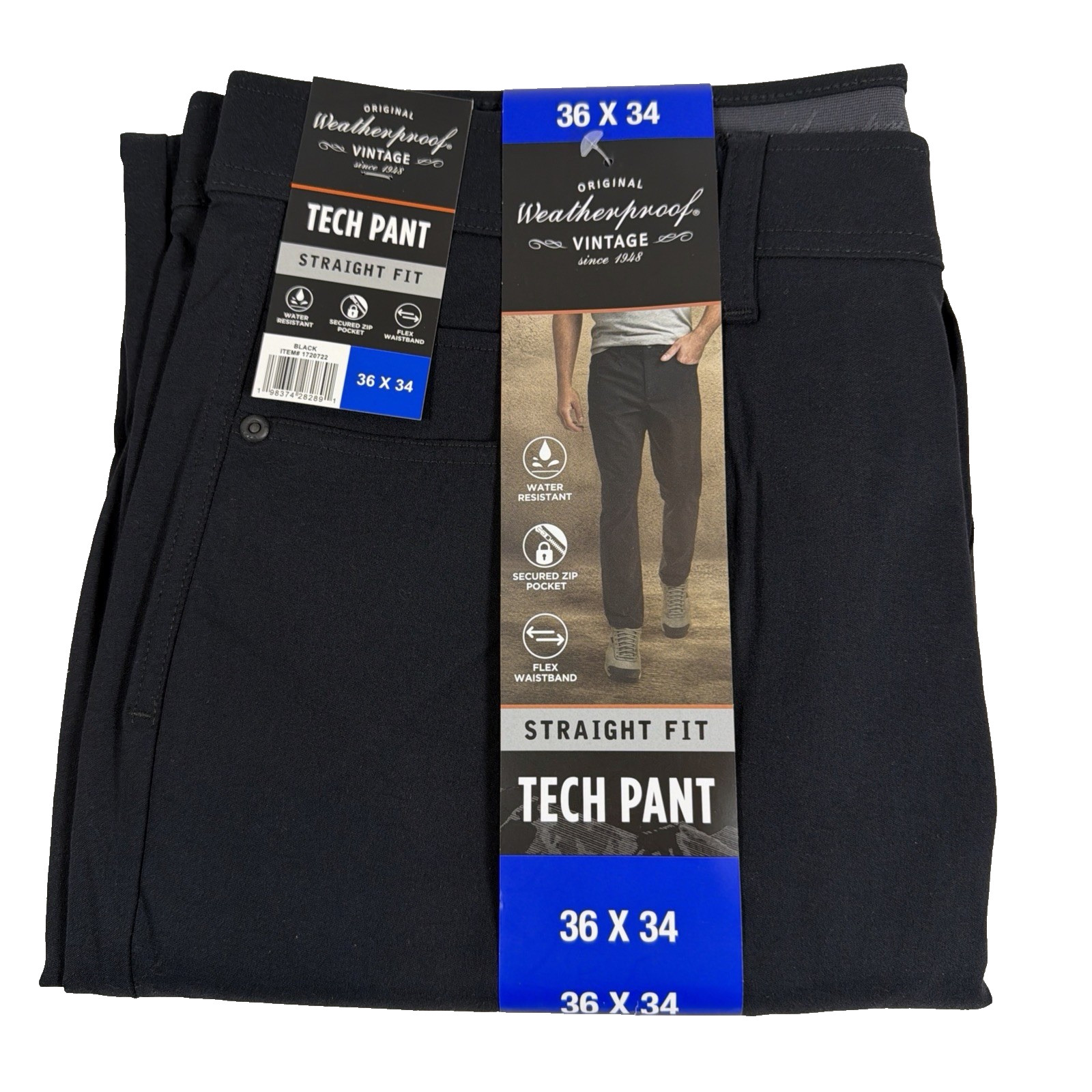 Weatherproof Vintage Men’s Tech Pant Stretch Water Resistant 5-Pocket NWT