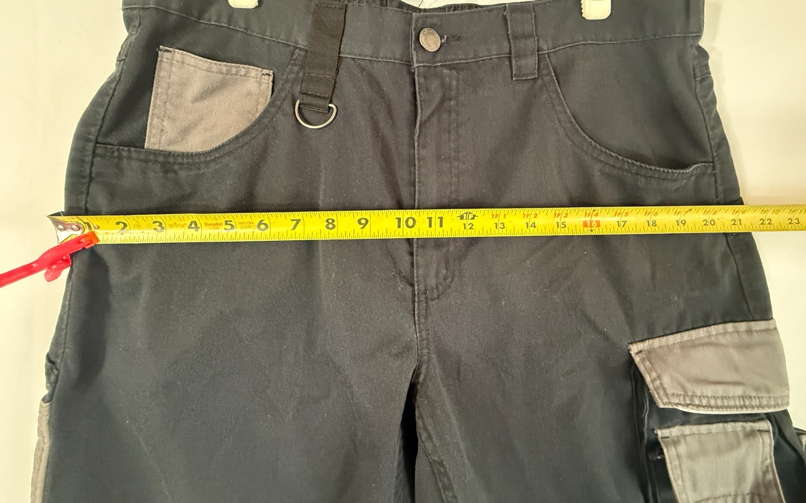 Parkside Mens Black Utility Cargo Pants Cordura Fabric Sz 38 Reinforced Knee