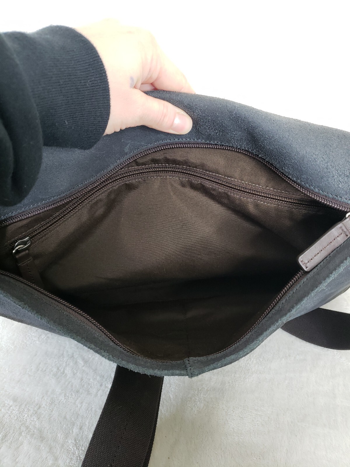 Coach Camden Navy Fold Over Tote Messenger Bag Mens or Ladies Leather
