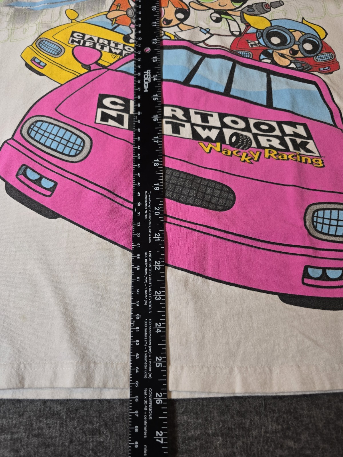 Vtg 02 Powerpuff Girls Wacky Racing Cartoon Network Tee Size L Racing Champions