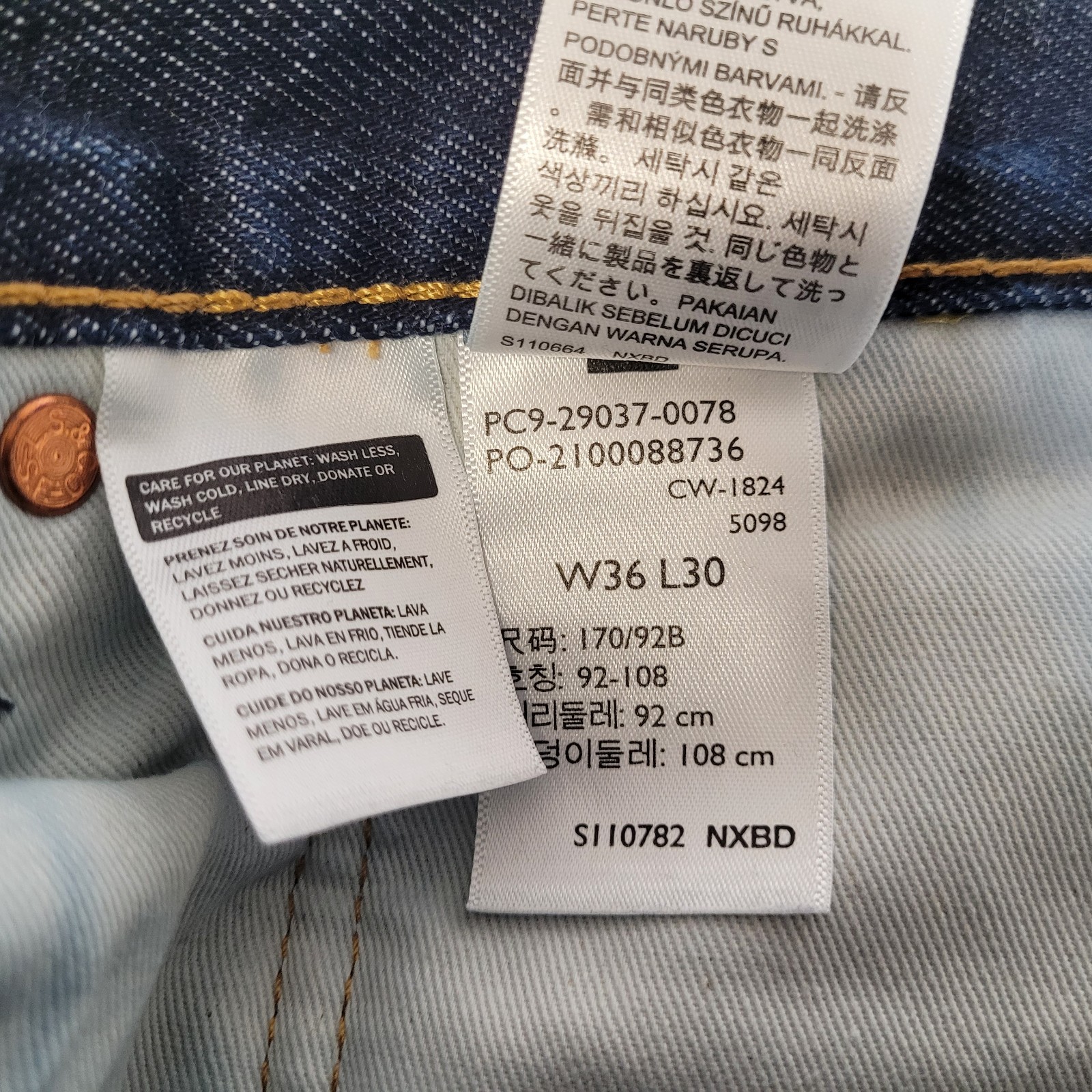 Levis 568 Loose Straight Jeans Mens 36×30 Medium Wash Blue Denim Pants EUC Baggy