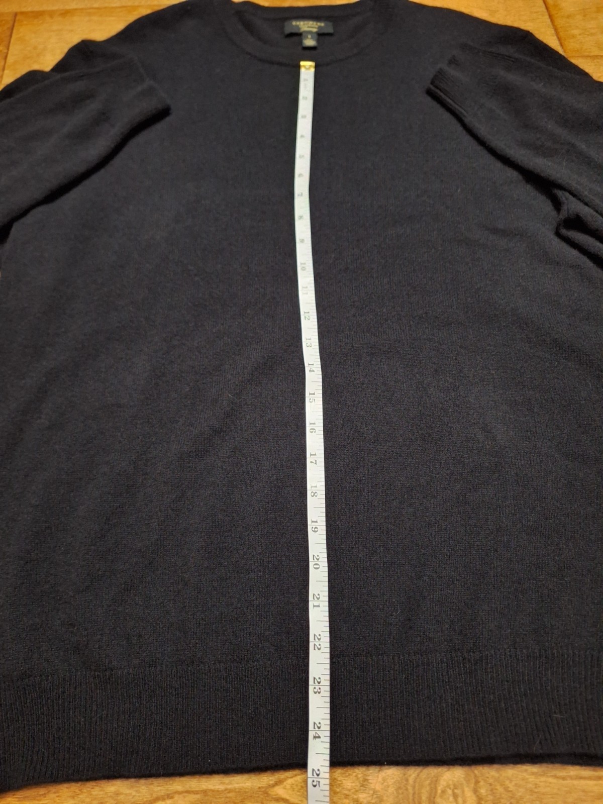 Club Room Cashmere Men’s Large Crew Neck Pullover Black Sweater EUC