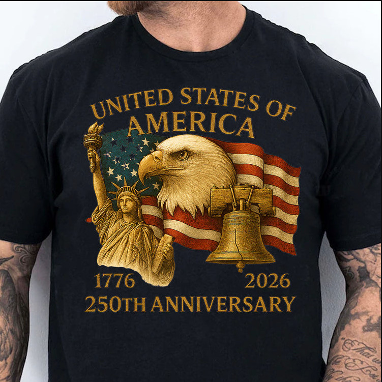 250 Years Anniversary USA Shirt, America 250 Years of Freedom 250th Birthday Tee