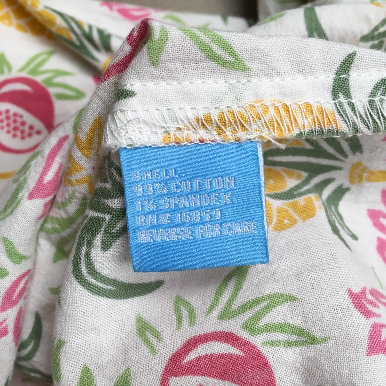 J McLaughlin Womens Multicolor Pineapple Palms Print Pullover Blouse Top XS NEW