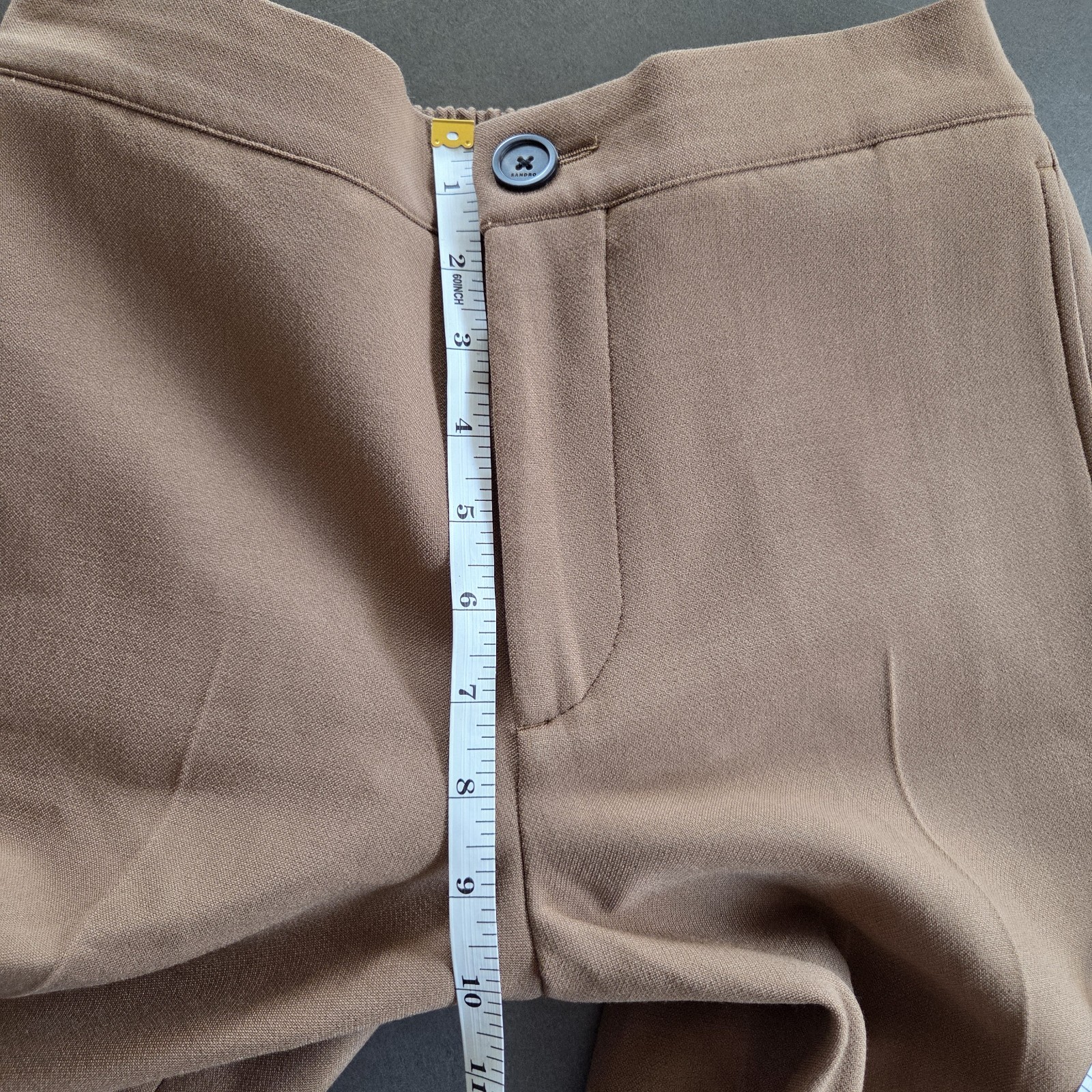 SANDRO Mens Jersey trousers Size 28 NWT $340 Camel