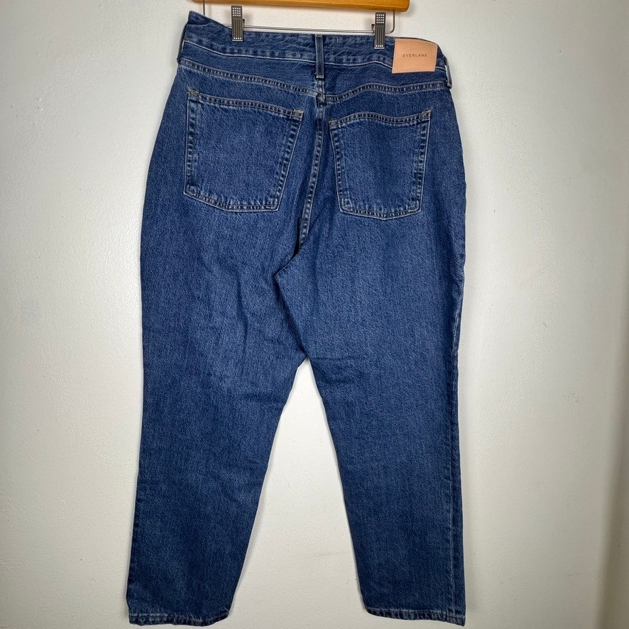 Everlane Curvy 90s Cheeky Straight Jean Northridge Blue Organic Cotton 33 Reg