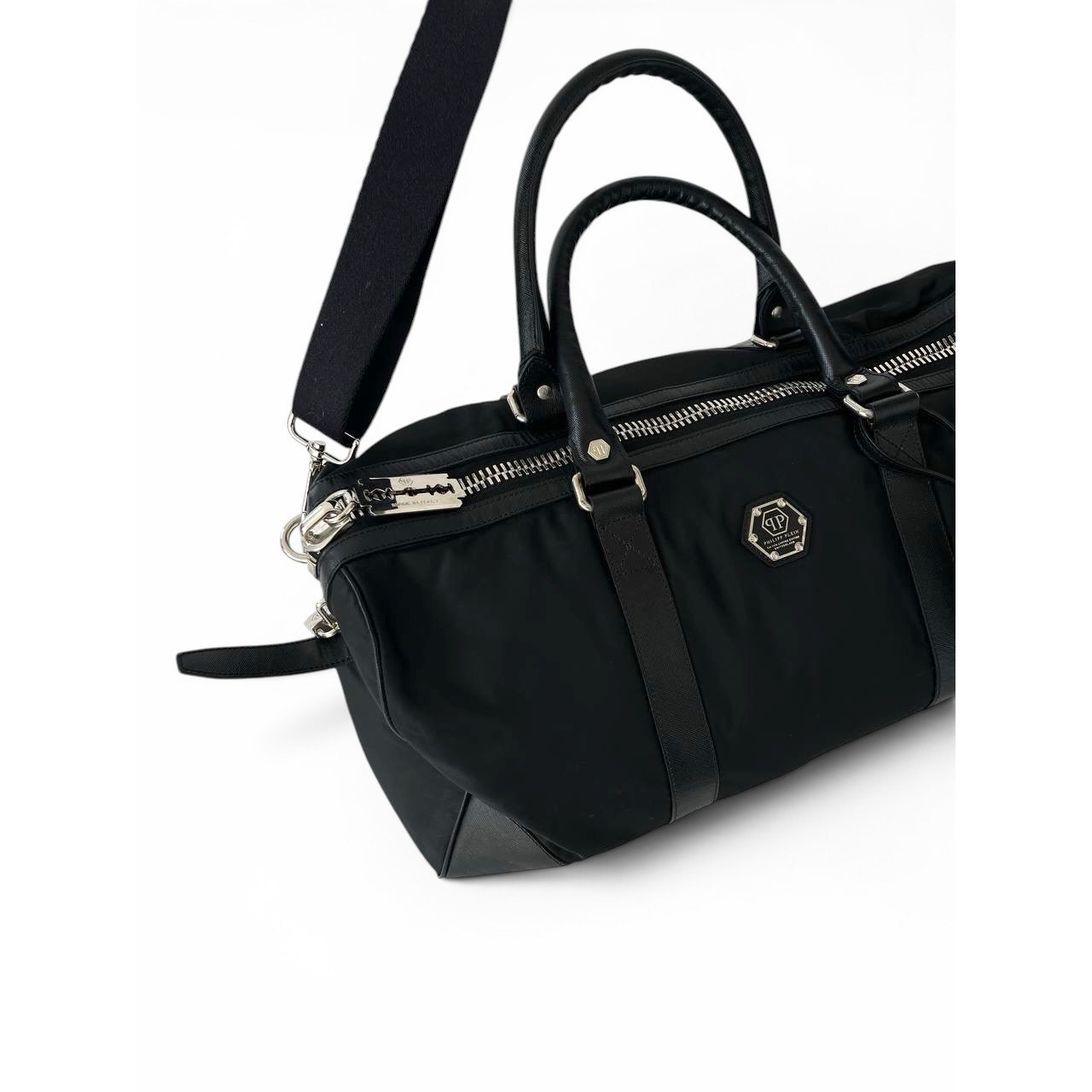 Philipp Plein Limited Edition Black Nylon Duffle Bag Weekender Travel Bag