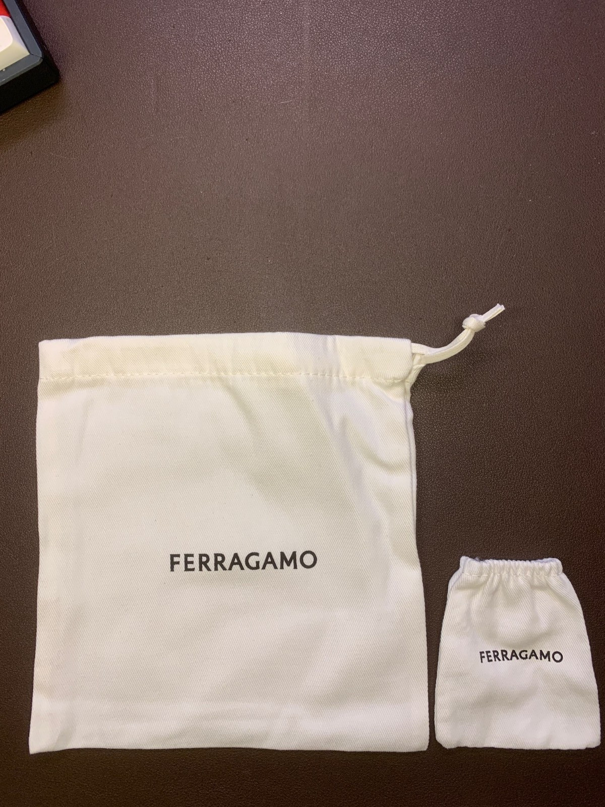 Ferragamo belt drawstring dust bag