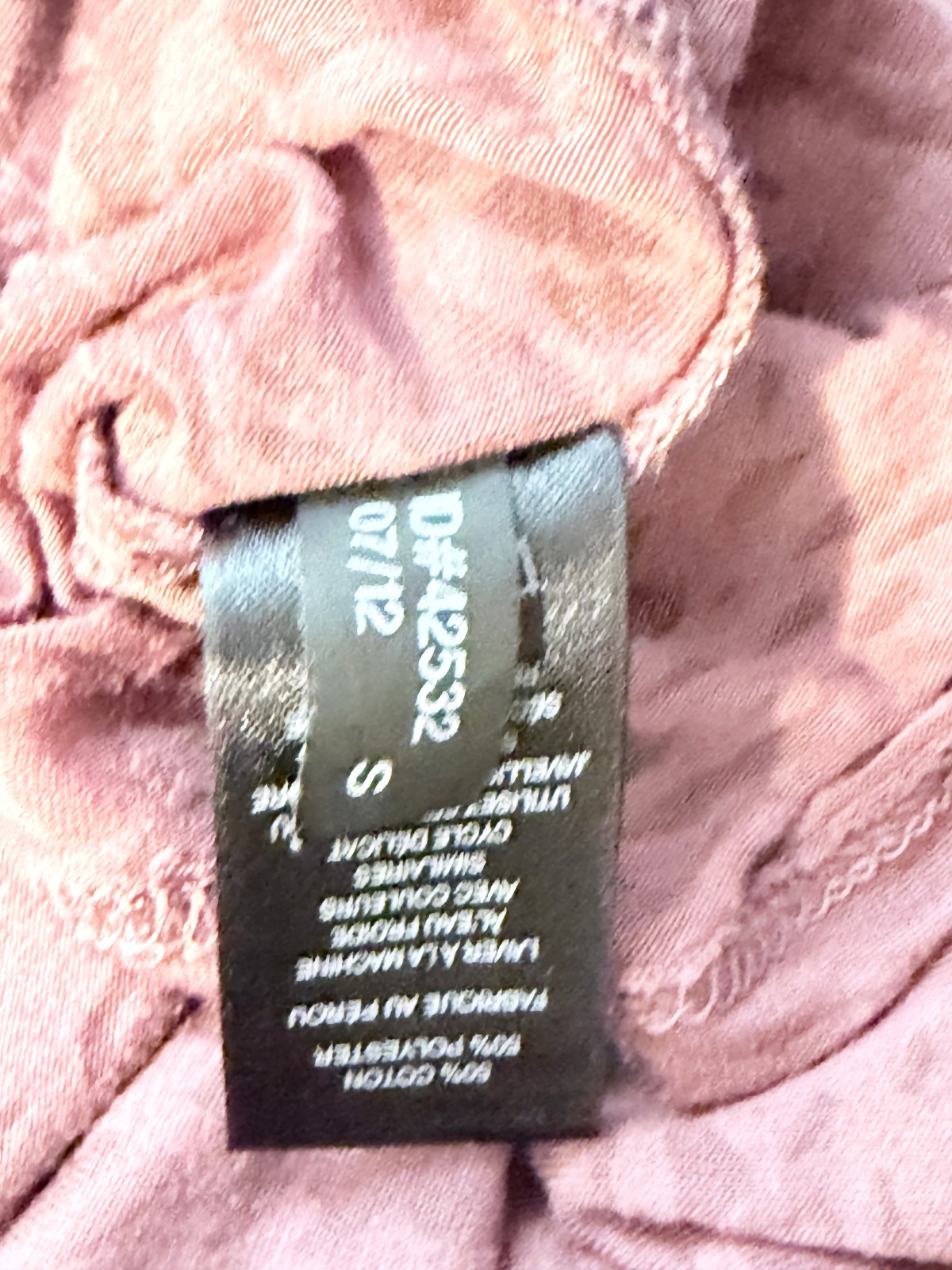 Express Women’s Semi-Sheer Rose-Colored Animal Print Long-Sleeve Top (Size: S)