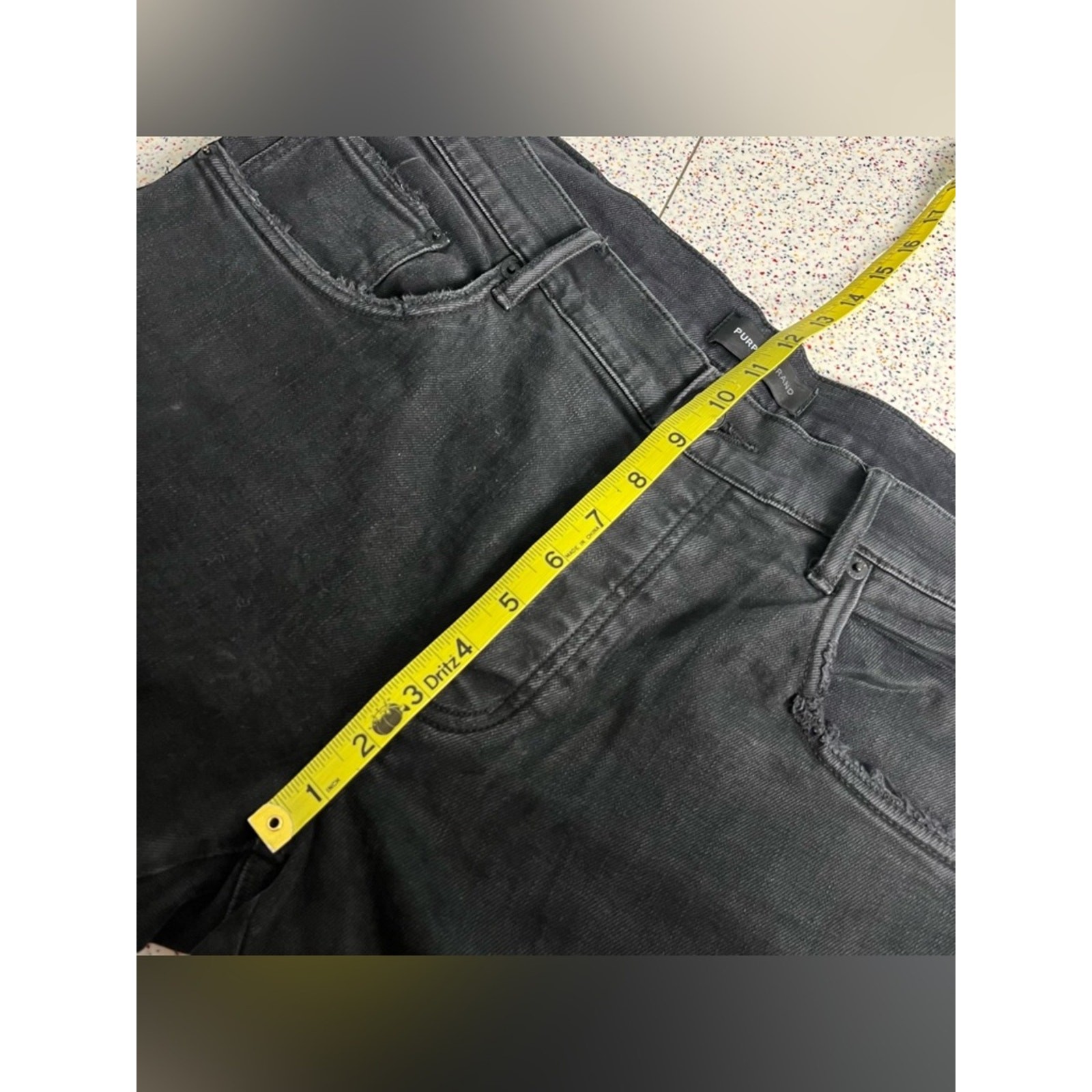 Purple Brand Men’s Cargo Pocket Jean Style P004 Black Denim Straight Leg Size 38