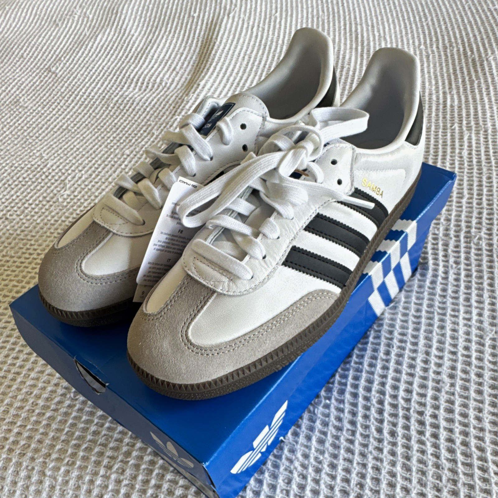adidas Samba OG Men’s Low Top Sneaker White Black Gum B75806