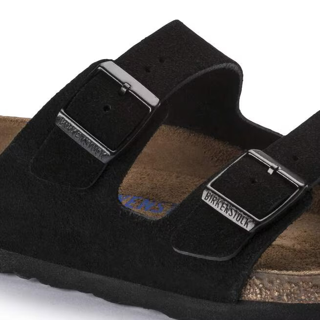 Birkenstock Arizona Black Suede Leather Unisex Sandals Size EU 37-45