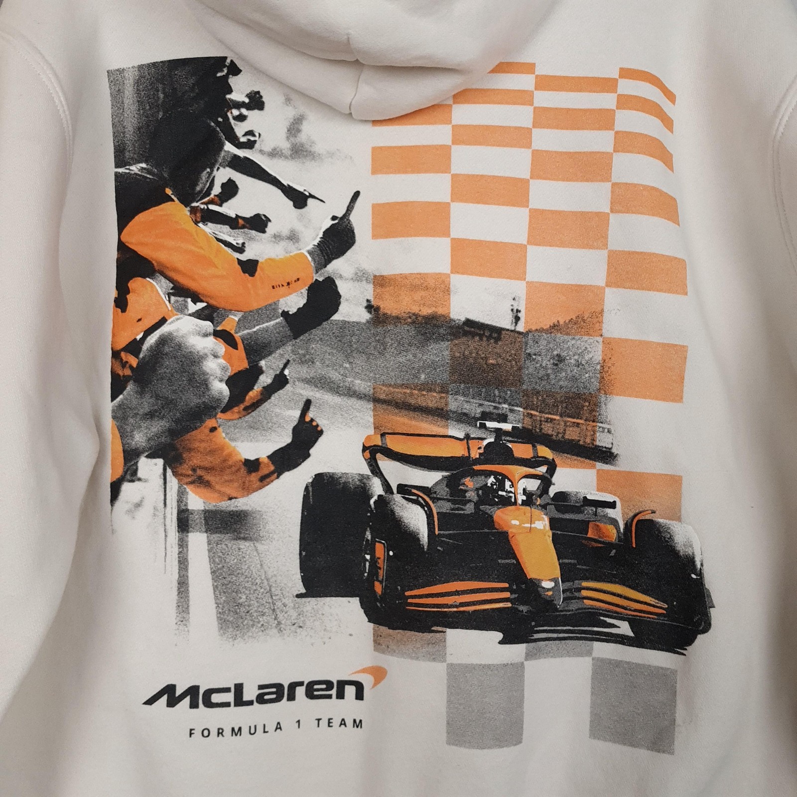 Hollister McLaren Formula 1 Team Hoodie Sweatshirt Mens Medium White Racing
