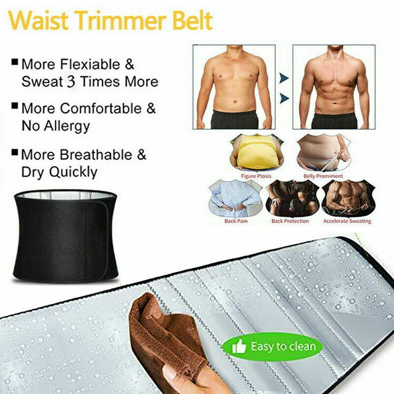 Waist Trimmer for Women & Mens Waist Trainer Sweat Belt Body Shaper Gym Workout