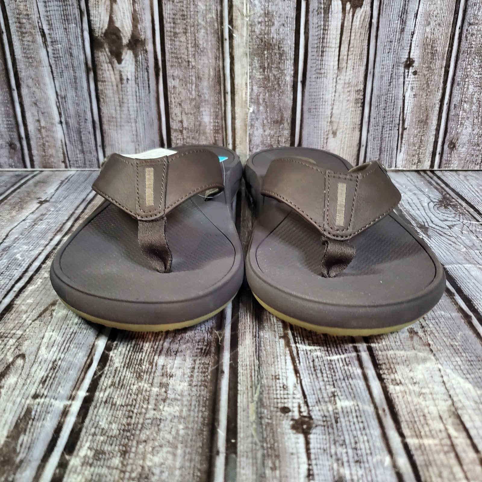 REEF Men’s Phantom Nias Beach Flip Flop Sandals Brown Supported Footbed Size 11