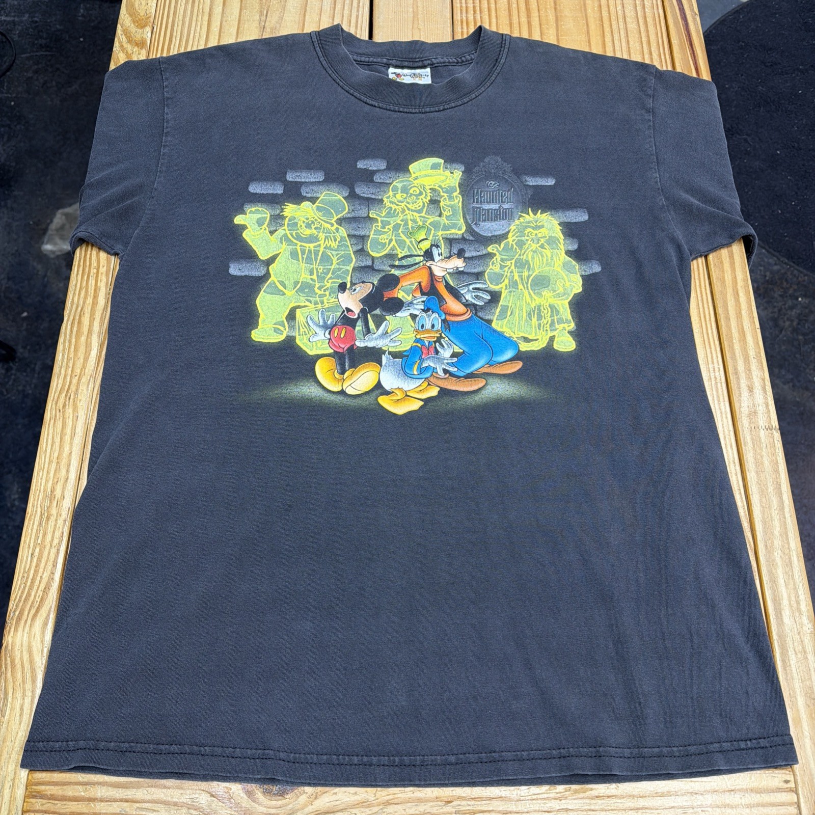 Vintage Walt Disney World Haunted Mansion Hitchhiking Ghosts T- Shirt Mens Large