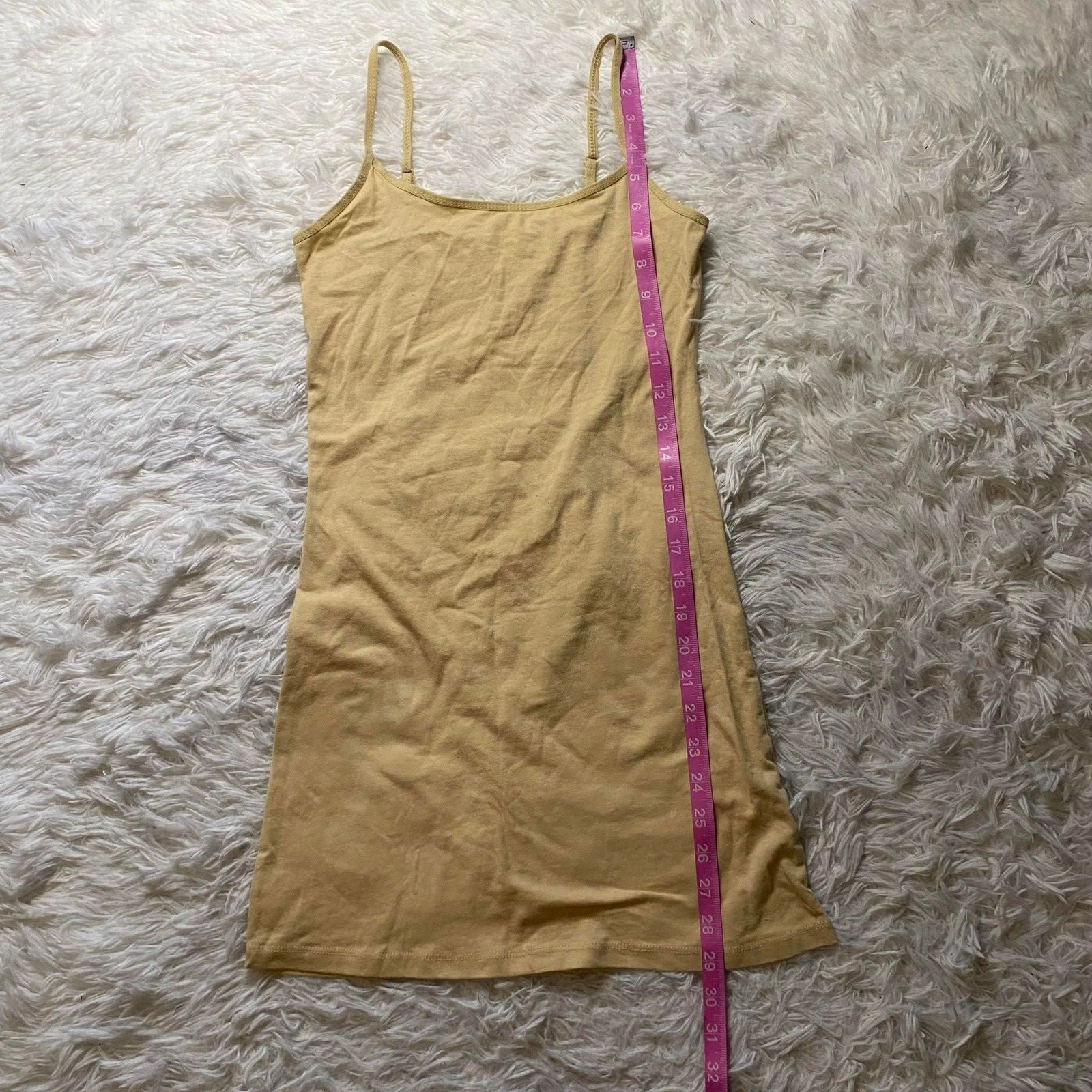 Active Basic Womens Cami Tank Top Spaghetti Strap, Nude, Size Small NEW