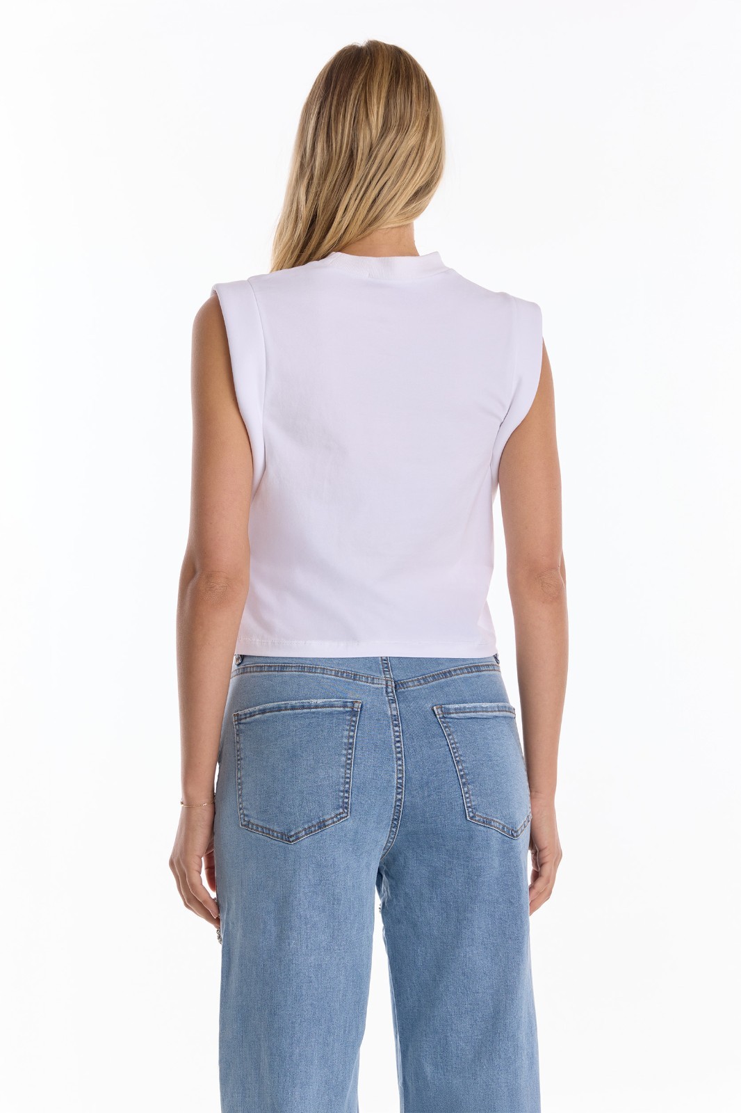 Dylan Crystal Top White/Black THE NOLI SHOP/NOLI YOGA
