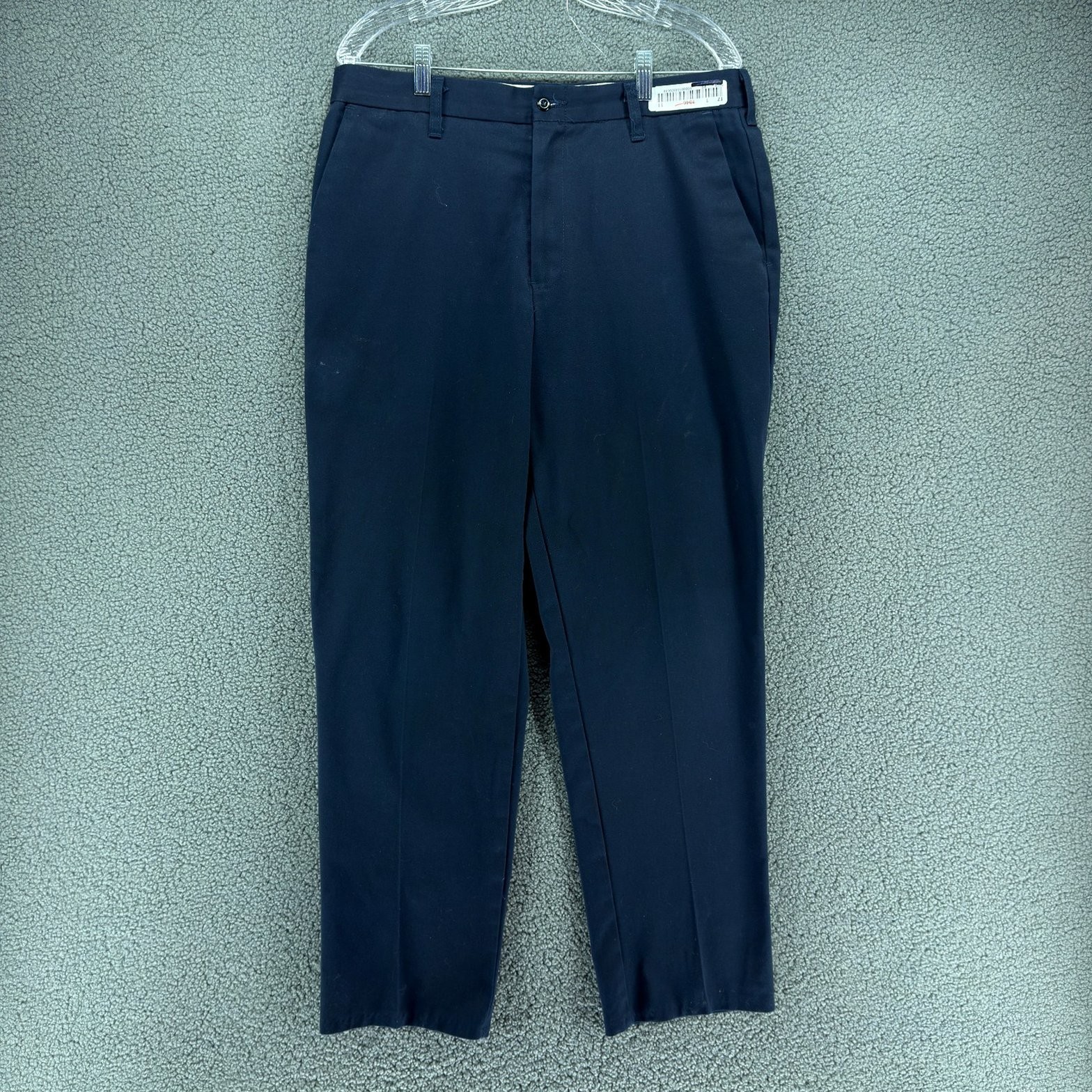 Cintas ComfortFLEX Pants Mens 34 Navy Blue Work Chino Flat Front Workwear