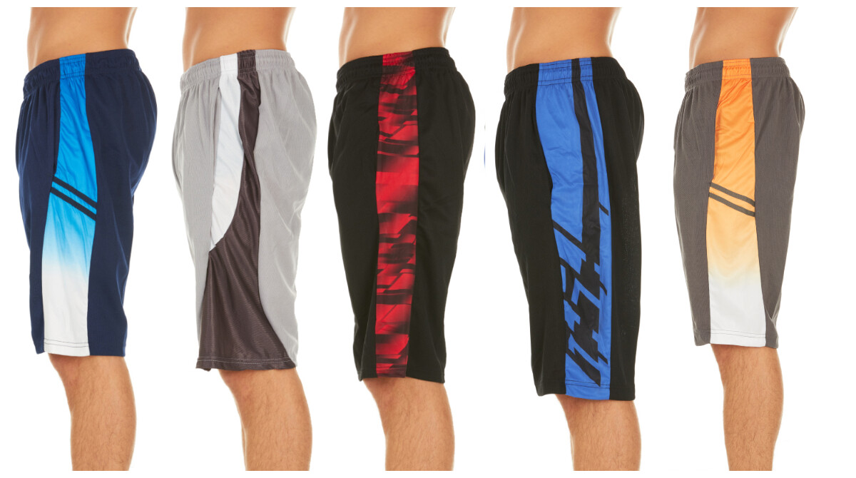 5 Pack: Assorted Men’s Active Athletic Performance Shorts (S-5XL)
